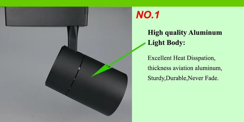 GO OCEAN Track Lighting Rail Spot 30W Clothing Shop Windows Showrooms Store LED Track Light Rail Spotlight COB Track Rail (5)