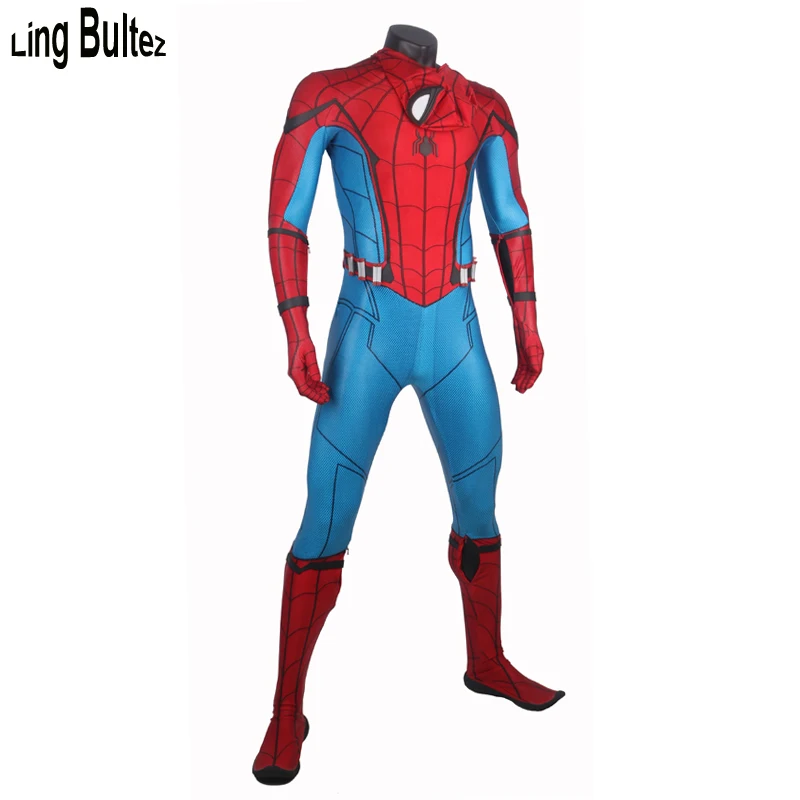 Ling Bultez высокое качество рельеф Человек-паук костюм Homcoming Человек-паук костюм на заказ том Человек-паук спандекс костюм новейший лучший