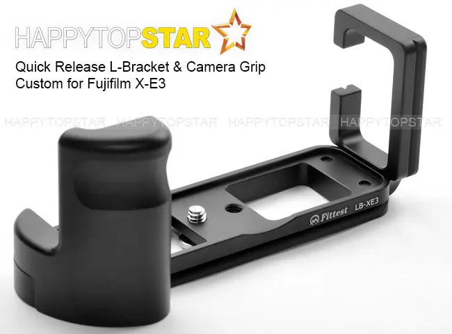 Quick Release QR L-Bracket & Camera Vertical Grip Holder Mount for FUJIFILM Fuji XE3 X-E3 RRS Arca Swiss RRS Fotopro