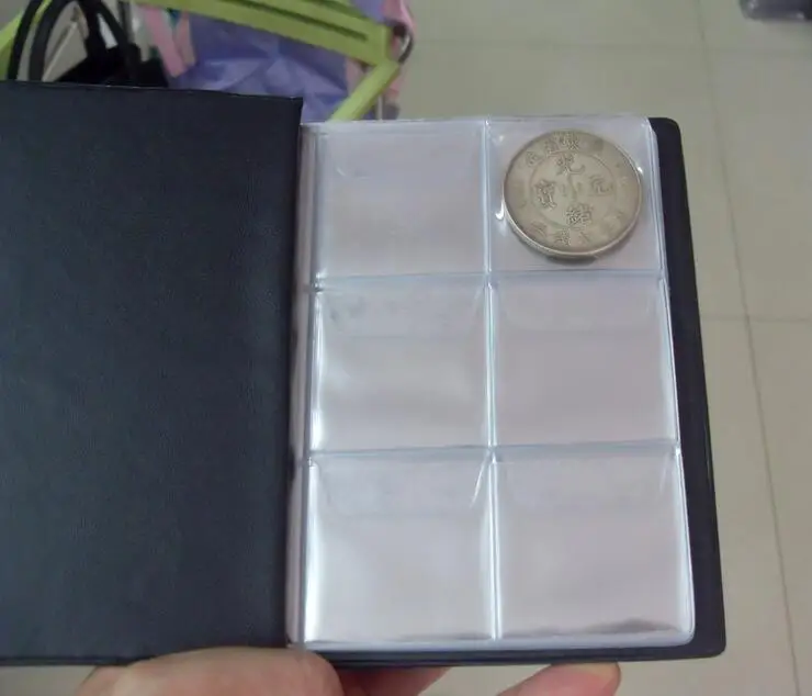 

60 Piece/Coin Collection Album Coin Storage Book Can Put less than 40 mm Coins have Anti-slip cover Coin Hold Book 6 Grids/page