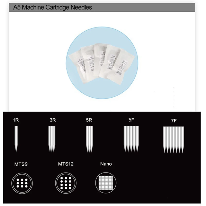 15 шт./лот иглы картридж для Aimoosi A5 цифровая тату-машинка перманентного макияжа-1R, 3R, 5R, 5F, 7F, v9, v12, 9 мезо, Nano выбрать