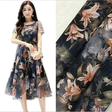 Импортная шифоновая жаккардовая атласная шелковая ткань для модных женских платьев юбка ручной работы для дома деликатный текстиль tecido по метрам сделай сам