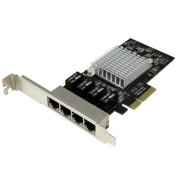 

StarTech.com 4-Port Gigabit Ethernet Network Card - PCI Express, Intel I350 NIC, Internal, Wired, PCI Express, Ethernet, 2000 Mb