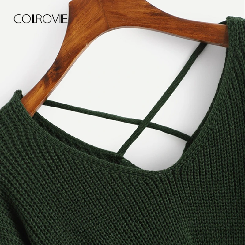 COLROVIE تويست كريسس الصليب أنيقة المحاصيل الأخضر سترة المرأة قمم 2018 سترة بلا سحّاب أنيقة عارضة الشتاء البلوز السيدات البلوزات COLROVIE تويست كريسس الصليب أنيقة المحاصيل الأخضر سترة المرأة قمم 2018 سترة بلا سحّاب أنيقة عارضة الشتاء البلوز السيدات البلوزات