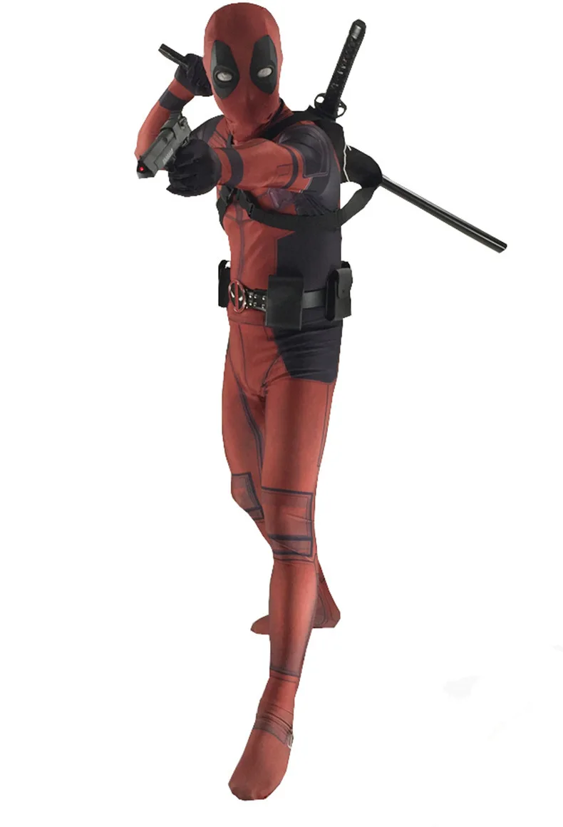 

carnaval kigurumi 3d printed party cosplay dead pool hero zentai jumpsuits lycra costume sets for dad and kids