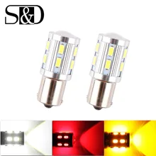 2 шт. 1156 BA15S R5W 12 SMD Обратный лампы высокой Мощность лампа p21w R5W R10W автомобиля светодио дный лампы Задний тормоз источник света парковка 12 В белый