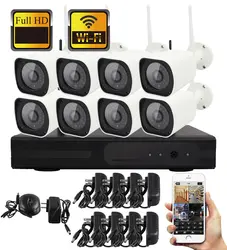 Yobang безопасности 8CH WI-FI NVR комплект 1.3MP 960 P HD Водонепроницаемый Открытый IP Камера P2P Беспроводной Видео видеонаблюдения Камера Системы