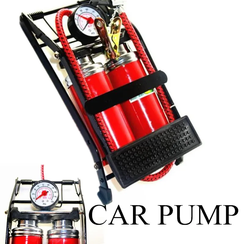 easy to use Car TWO pump air compressor Car styling Foot Air Pump