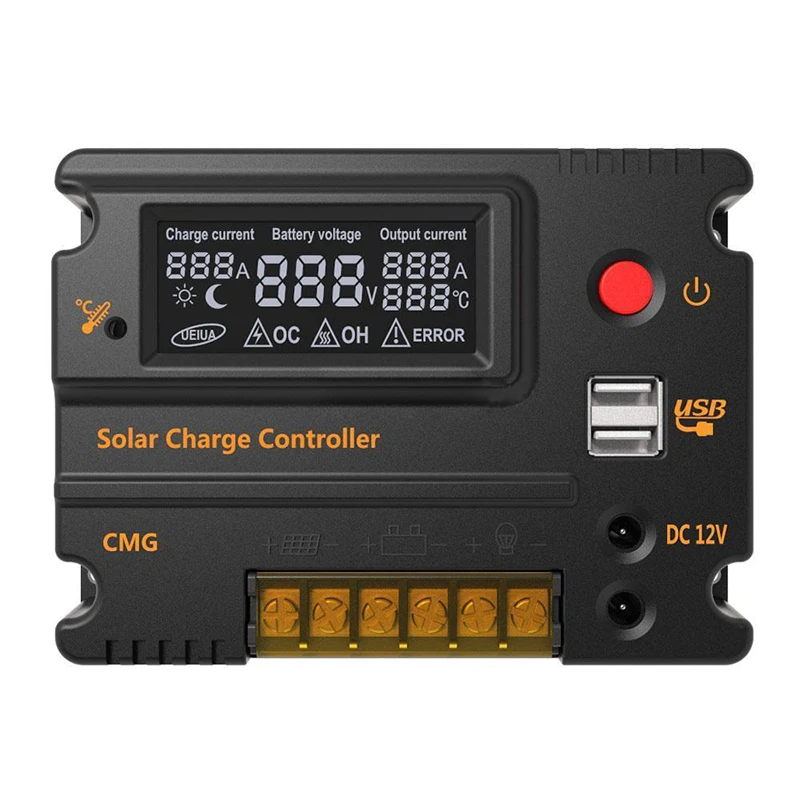 

20A 12V 24V LCD Solar Charge Controller Panel Battery Regulator Protection