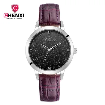

CHENXI Brand Watch Women Leather Strap Watches Lady Fashion Quartz Clock Elegant Design Hot Sport Wristwatch Girls Gifts NATATE