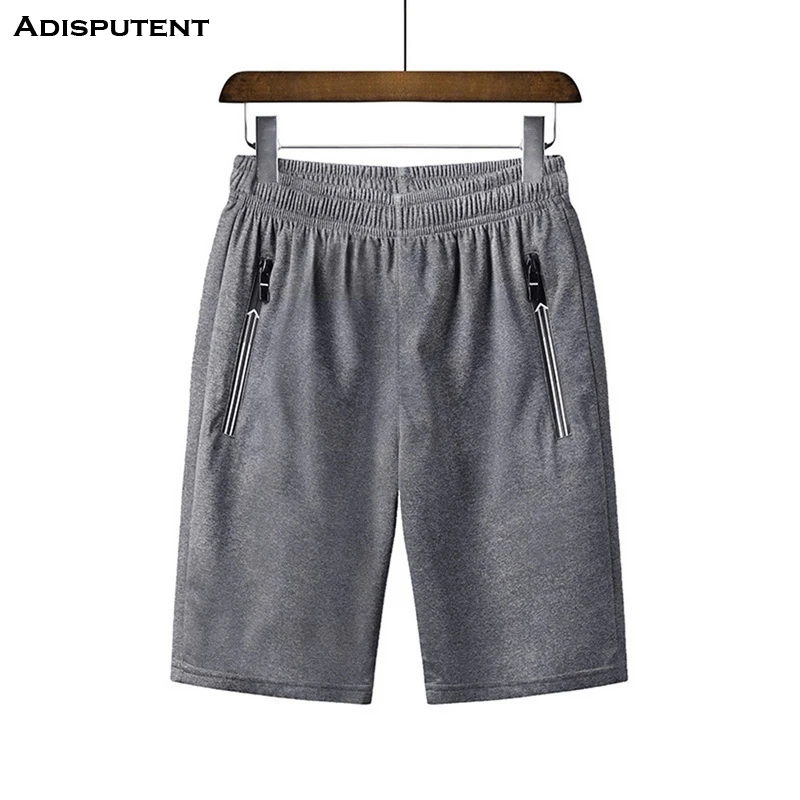 Adisputent летние Для Мужчин's шорты с карманами на молнии тренировки тренажерный зал Тренировка Шорты для мальчиков, спортивный костюм для бега Slim Fit нижние