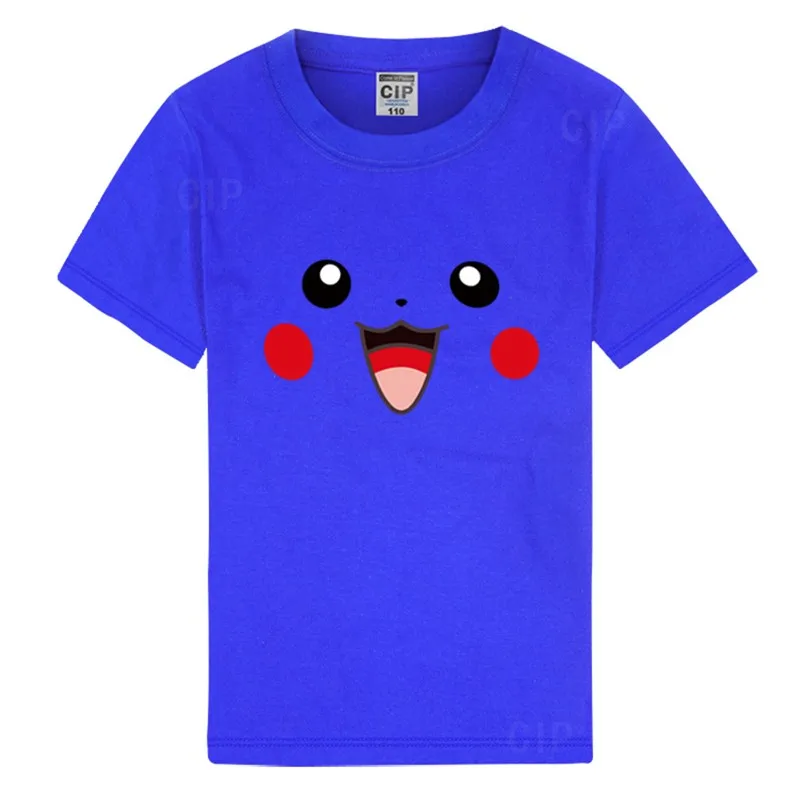 boys pokemon t shirt blank ruffle raglan shirts bape kids anime pikachu girls top wholesale summer clothes kids tee06