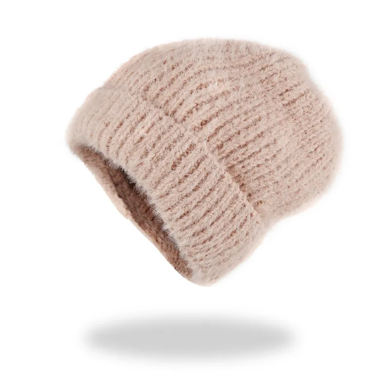 Xthree зимняя вязаная шапка бини шапка для женщин двухслойная теплая шапка Женская Весенняя женская шапка Гравити Фолз - Цвет: Розовый