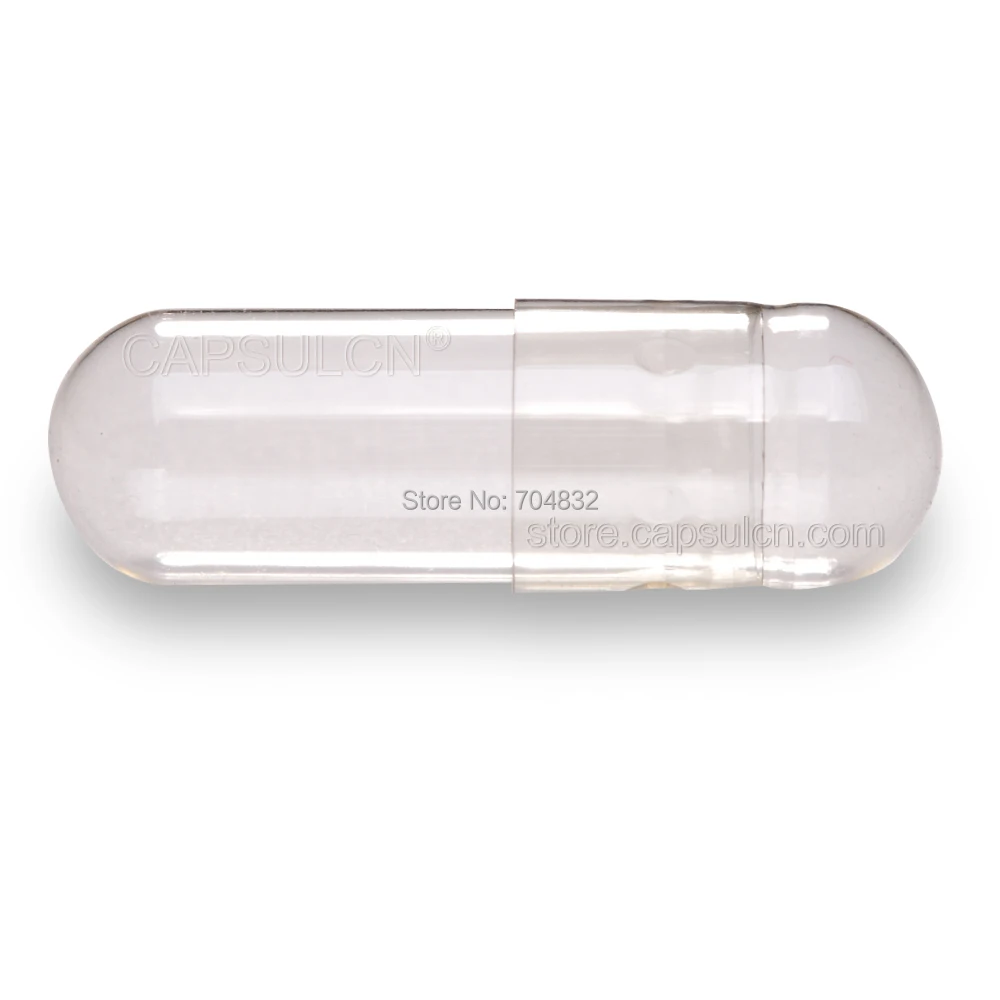 

5000 pcs /Carton Size 0 empty Joined Vegetable capsules for capsule filler machines transparent