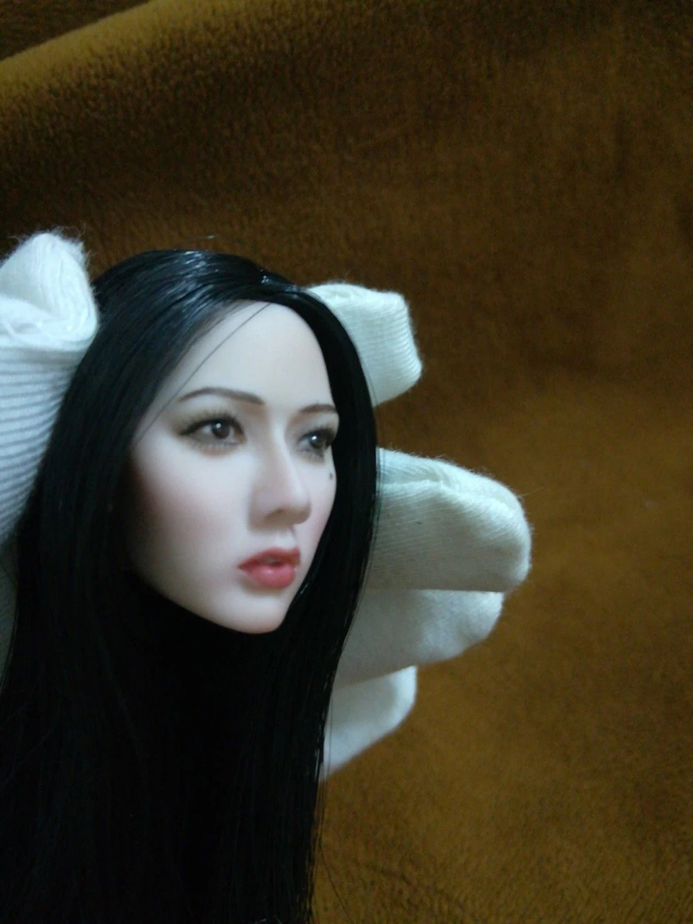 1//6 Asian Girl Qi Liuhai Big Face Head Sculpt F 12/'/' Pale Female Figure Body