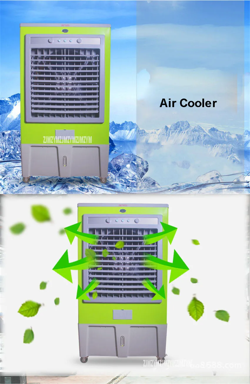 Discount 134-C Electric Air Cooler Refrigeration Fan Water Cooling Floor Air Conditioning Fans 65L Water Tank Energy-saving 400W 4