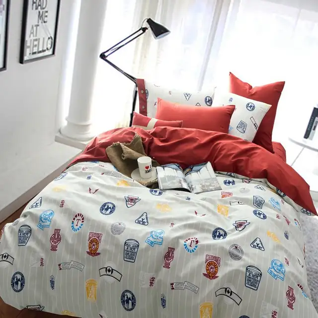 4pcs Luxury European Style Bed Quilt Duvet Doona Cover Set Flower