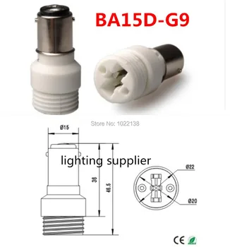

30pcs BA15D to G9 LED socket adapter Lamp Holder adapter lamp base BA15D-G9 halogen lamp Socket Converter Free Shipping