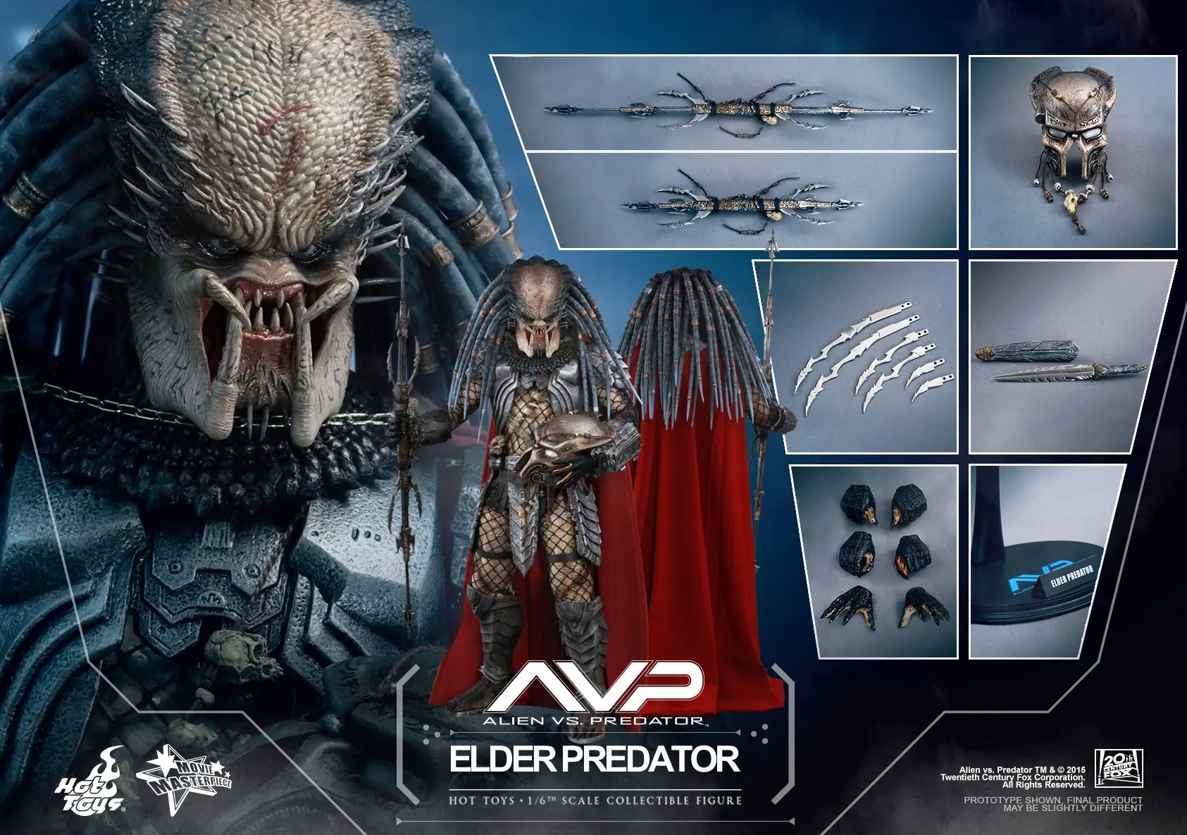 HT горячие игрушки 1/6 весы MMS325 AVP Elder Predator Коллекционная фигура Спецификация новая