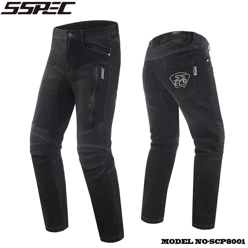 

Drop Resistance Motorcycle Slim Denim Pants Motocross Cycling Racing Jeans with Knee Pads Protectors Motorcycle Trousers M-3XL