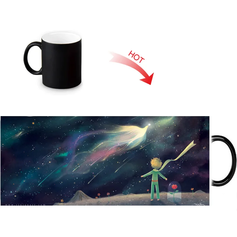 

Little Prince Funny Travel Morph Mug 12oz Coffee Milk Tea Cup Novelty Morphing Water Mugs Customized Birthday Gift
