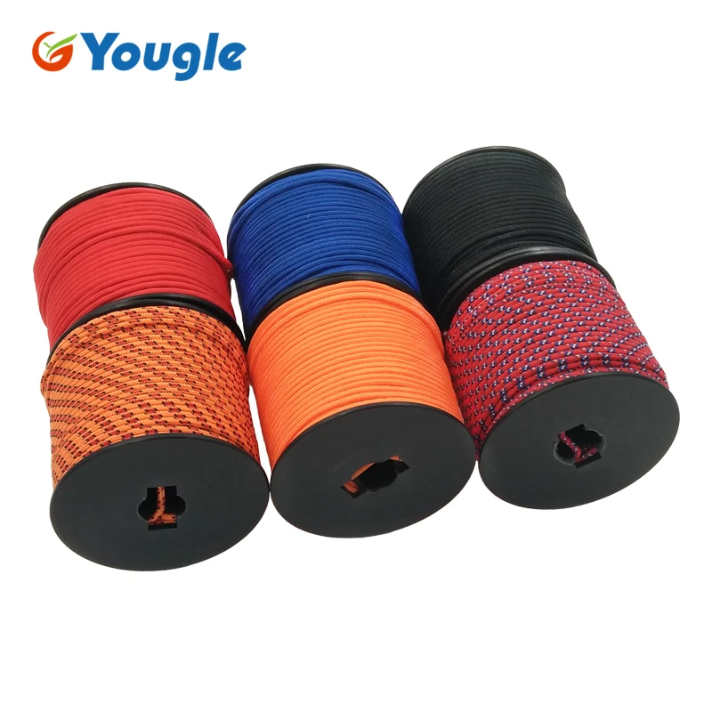 YOUGLE 5 ستراند 350LB 3 ملليمتر Paracord المظلة الحبل الحبل حبل التنزه التخييم حبل حبل الغسيل معدات الطوارئ 164FT