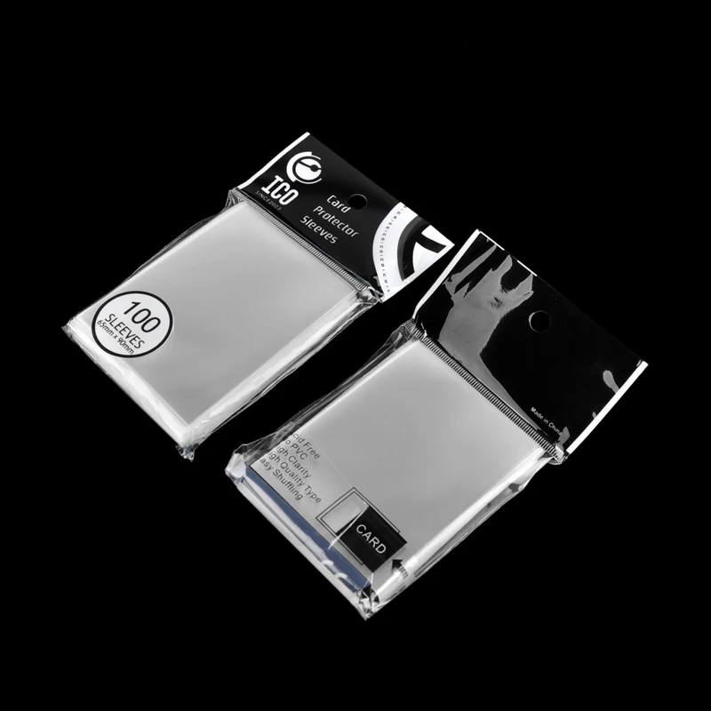 100pcspack Card sleeves Protector Magic of Three Kingdom Football Star ID Bank Protective Transparent Sleeves 6590mm card (2)