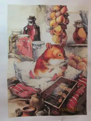 

Free Delivery Top Quality Hot Selling Counted Cross Stitch Kit Squirrel Eating In Winter Animal