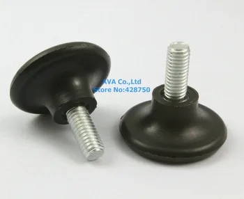 

20 Black M8x17mm Screw , 38mm Base Adjustable Furniture Leg Table Leveling Feet Pad