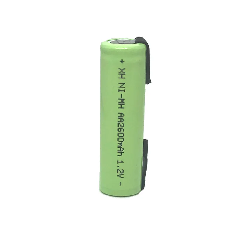 1,2 V 2600mah 2A Ni-MH AA Аккумуляторная батарея с вкладками для Электробритва Philips, зубная щетка AA батарея