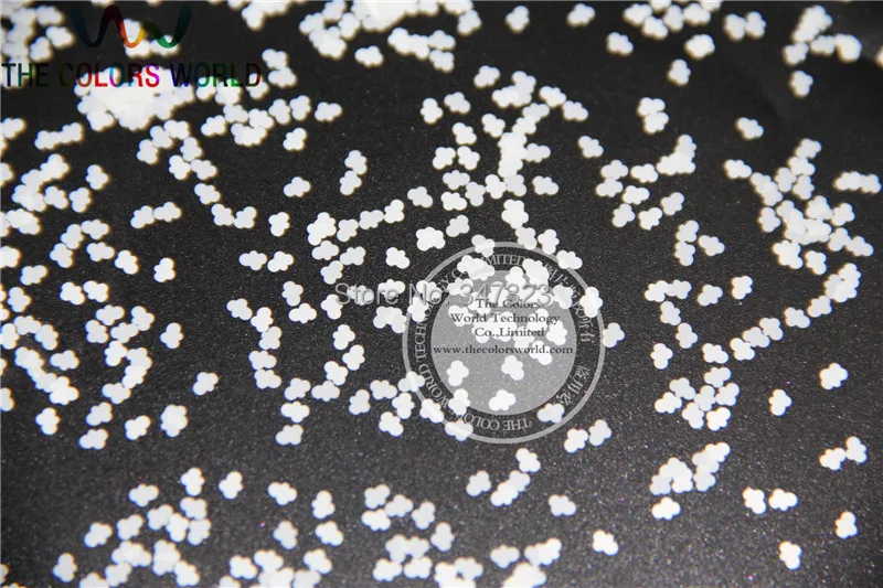 Resistentes a Solventes-cor Sólida em Forma de Nuvem Confetes para Unha Polonês e Decoração Sparkles Branca Glitter Faça Você Mesmo 1 Pacote = 50g 4 Beleza e saúde