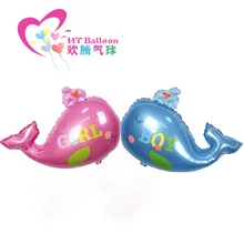 83*63cm Helium Quality Baby Boy Girl Litter Whale Foil Balloon Cute Animal Kid’s Birthday Party Decoration Baby Shower Balloons
