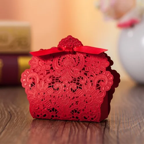Wedding Favors Gifts Baby Shower Royal Blue Red Gold Laser Cut