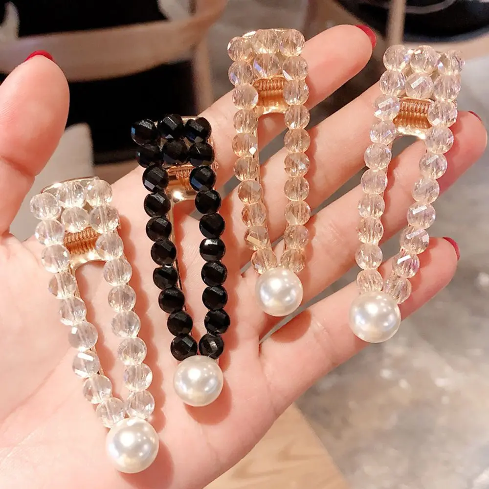 

Fashion Crystal Pearl Bangs Clip Ins Hair Clip Side Clip Sweet Girl Fashion Temperament Hair Clip Hair Accessory Decoration