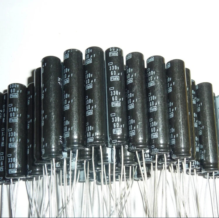 5pcs 60uF 330V Nippon Chemi Con NCC Photo Flash Capacitor 8x36mm