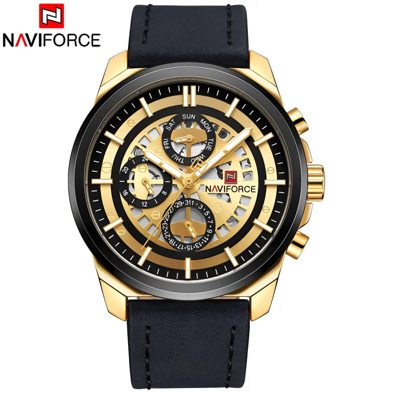 Часы NAVIFORCE Мужские кварцевые аналоговые люксовые брендовые армейские в стиле