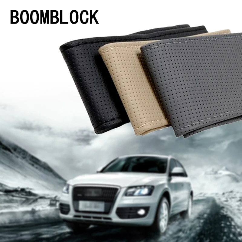 BOOMBLOCK Faux Leather Steering Wheel Covers Stickers For Volvo Toyota