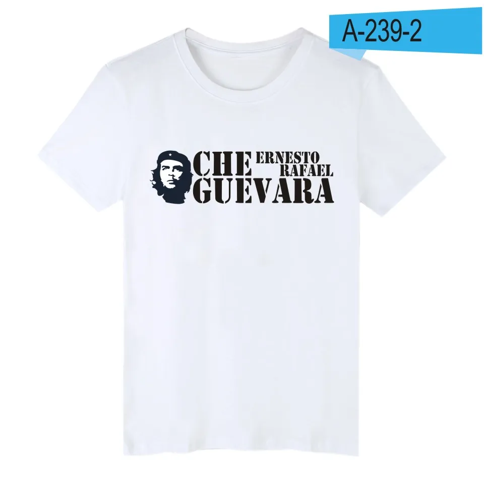 LUCKYFRIDAYF Che Guevara t-shirts printed summer sport men women t shirts casual o-neck tee shirt short sleeve t-shirt tops 4XL - Color: White