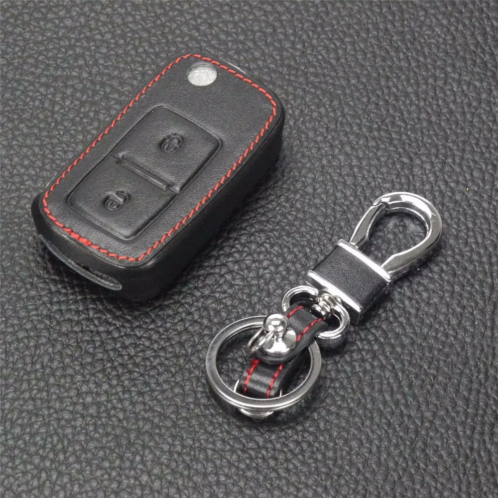 Jingyuqin 2 кнопки флип-пульт дистанционного ключа чехол кожаный для Volkswagen VW Amarok Polo Golf MK4 Bora Jetta Altea Alhambra