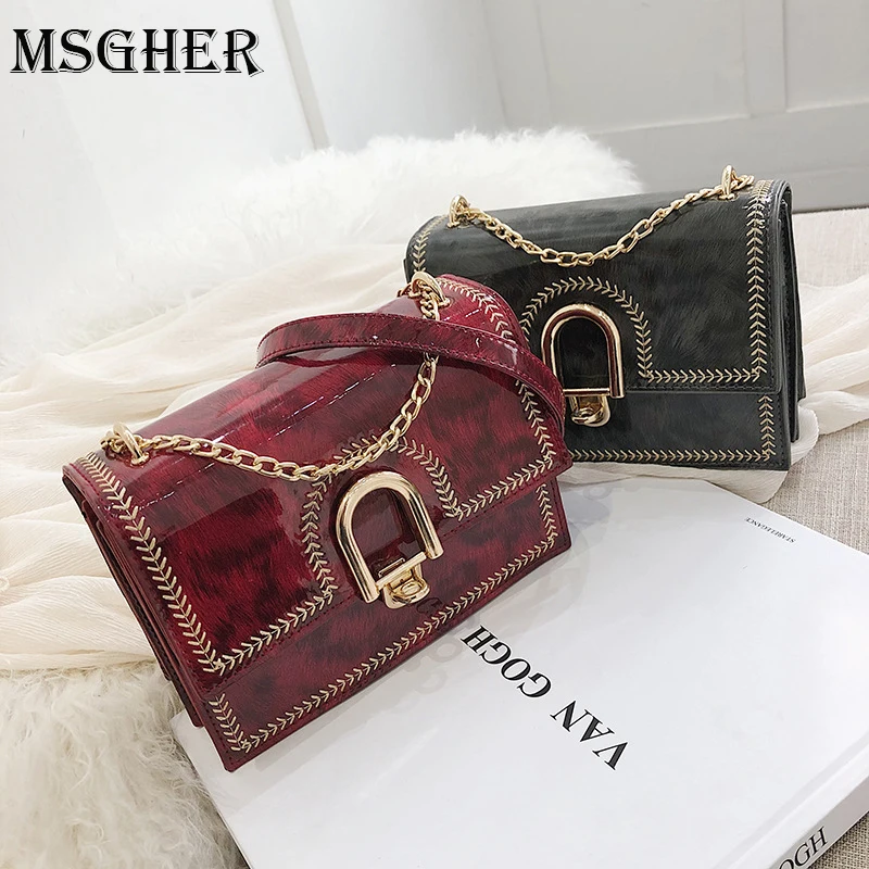 

MSGHER Summer Fashion Women Bag Leather Handbags PU Shoulder Bag Small Flap Crossbody Bags for Women Messenger Bags