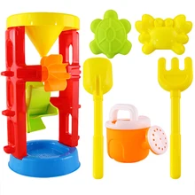 1 Set Summer Funny Water Beach Sand Play Toy sandbox Seaside Shovel toys Double wheel hourglass Shove Animals for children
