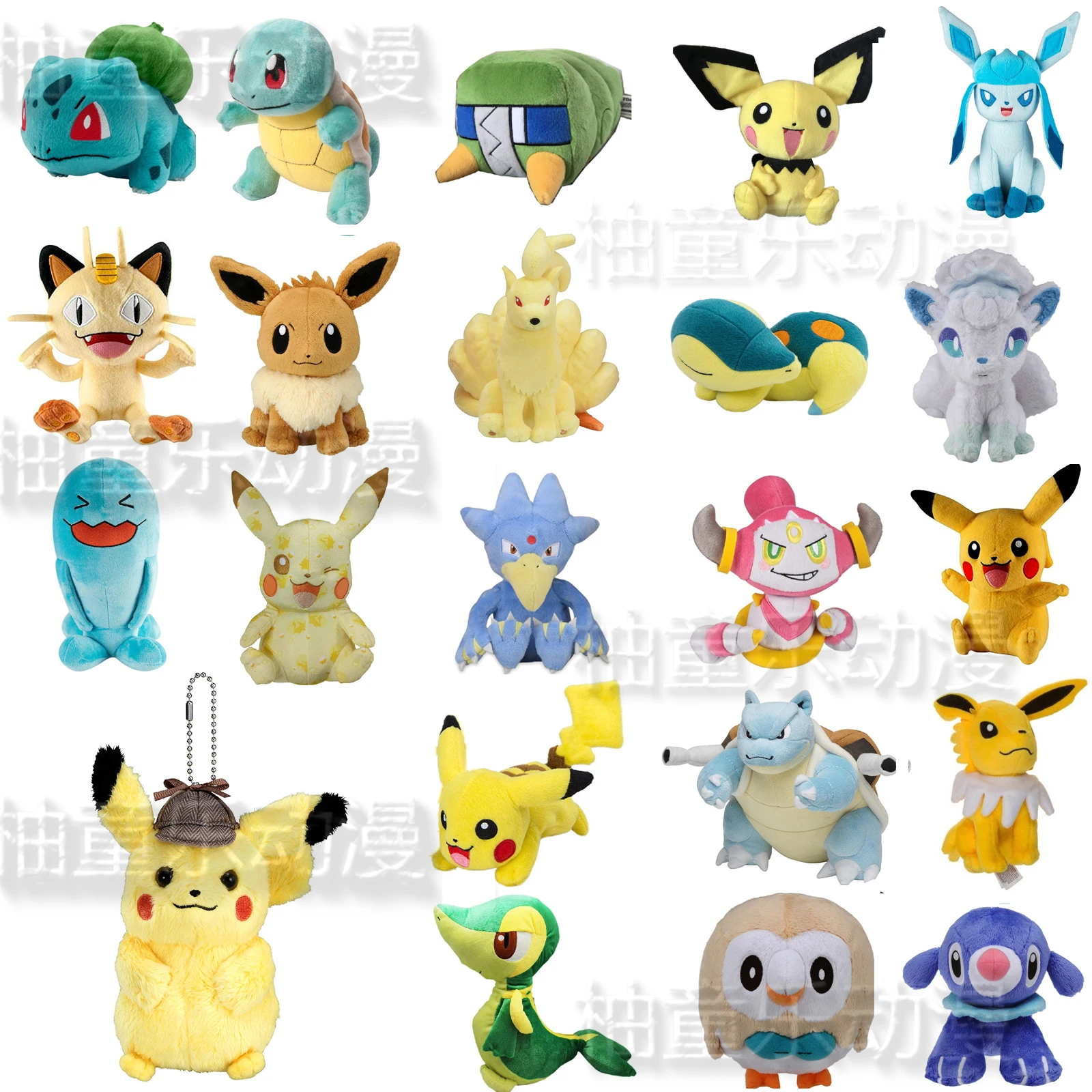 

Bulbasaur Hoopa Blastoise pikachu Eevee marill Anime plush Claw machine doll for Children birthday gift soft toys kawaii