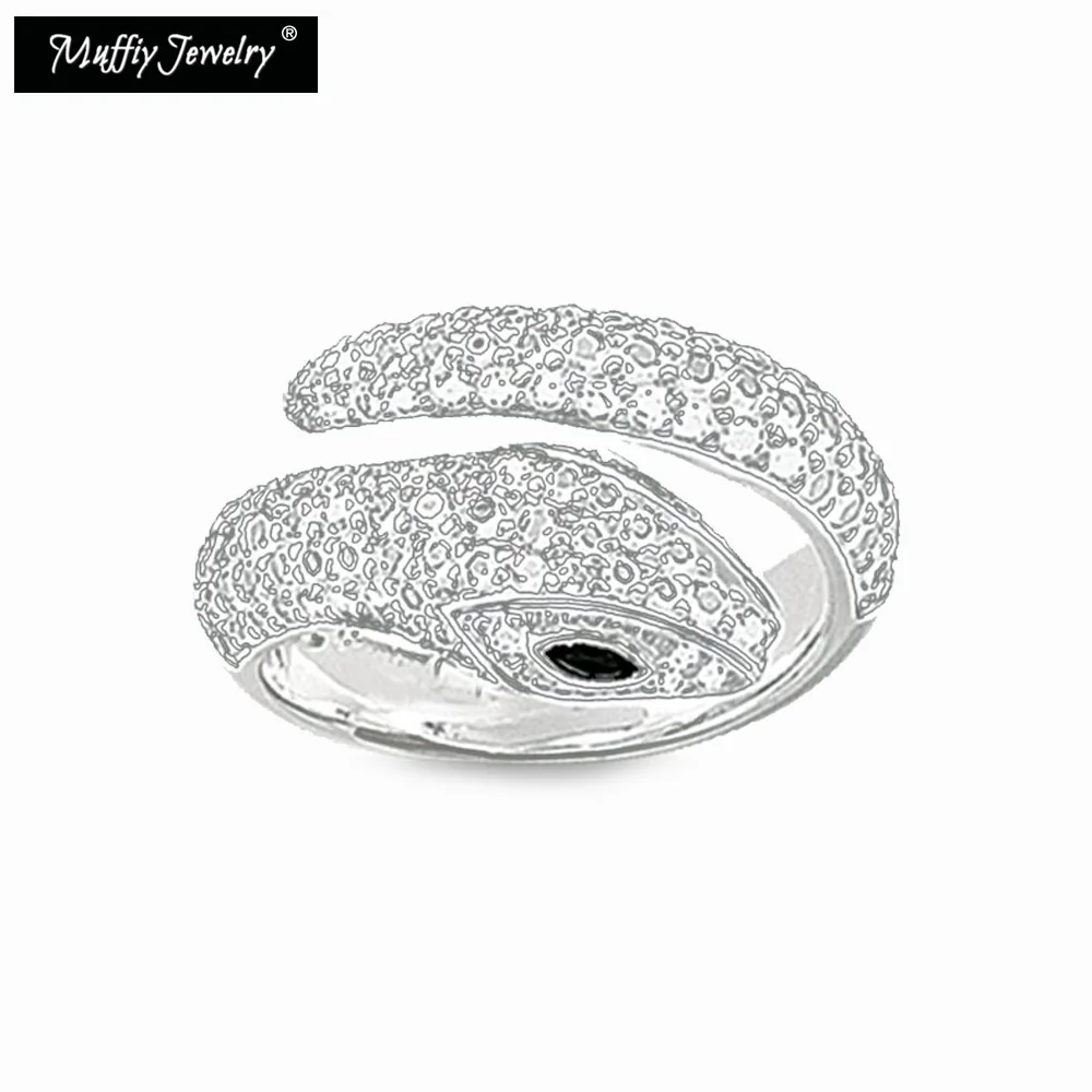 

White Snake Pave Ring Silver Classic Gift For Women,Thomas Style Glam Fashion Eternity Rings TS Fashion Jewelry Wholesale