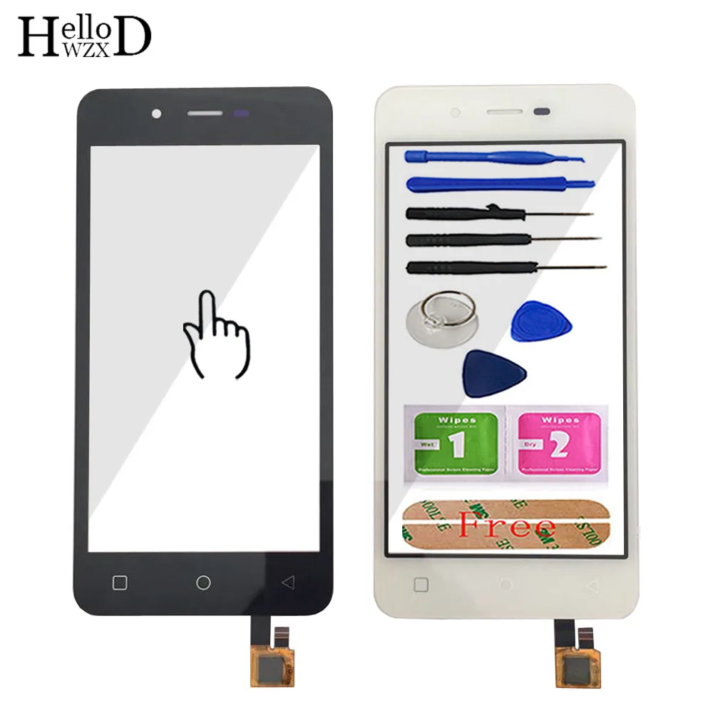 

HelloWZXD 4.7'' Touch Glass For Micromax Q380 380 Touch Screen Glass Digitizer Panel Front Glass Lens Sensor Tools Free Adhesive