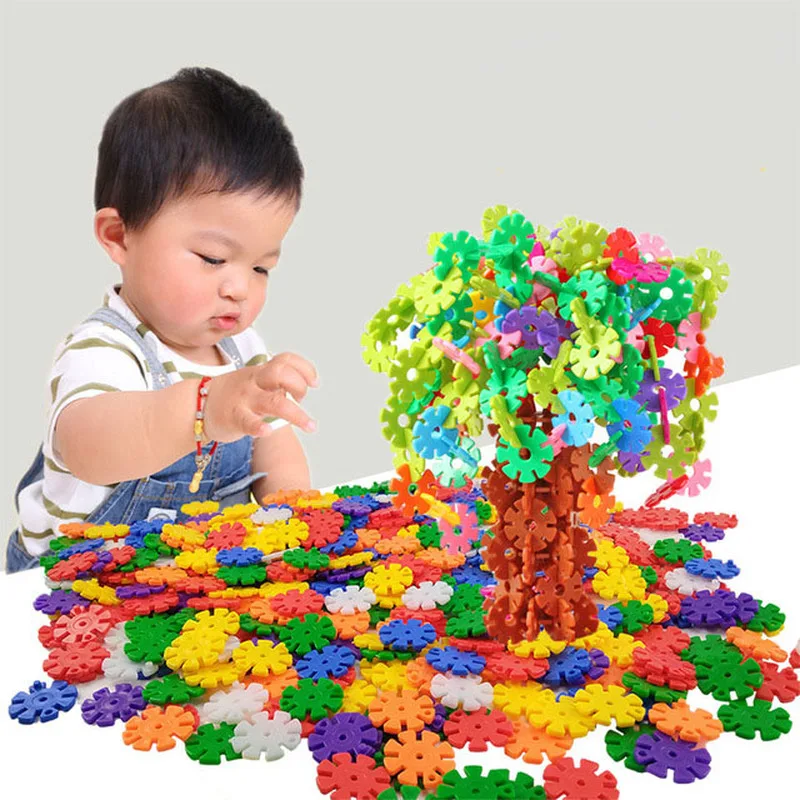 

Early Education Enlightenment Toy Color Environmental Protection Snowflake Blocks Building Blocks Brain Development Assembly Toy