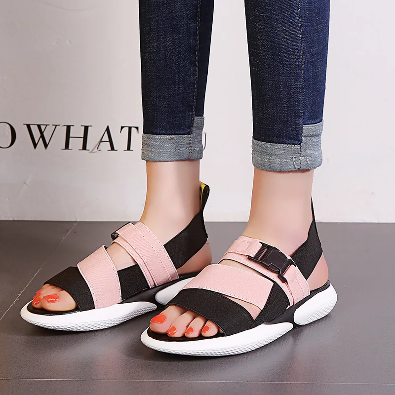 

Slippers Woman Summer 2019 New Korean Flat Bottom Baitao Fairy Wind Fashion Beach Slippers Women Sandals Zapatos De Mujer