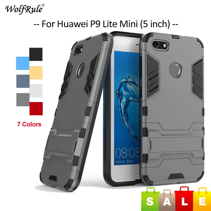 Чехол для Huawei P9 Lite Mini 2017 2016 силиконовый чехол с подставкой ПК 5 дюймов|case for huawei