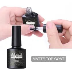 LILYCUTE Matte Top основа под лак Гель-лак Soak Off UV Гель стойкий маникюр клей для ногтей Книги по искусству Лаки 8 мл 5 мл