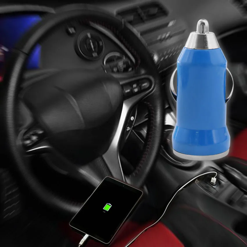 Car Charger USB Car Charger Digital 5V 1A Aluminium Fast Charging Voltage quick charge 3.0 fast charger For Iphone 6s 6plus SE (11)