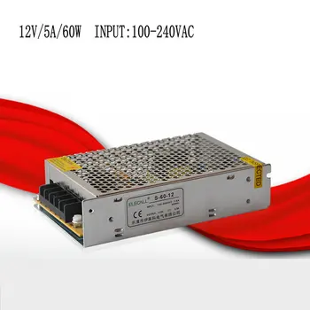 

S-60-12 12V/5A/60W switching power supply, centralized power supply, power supply security monitoring